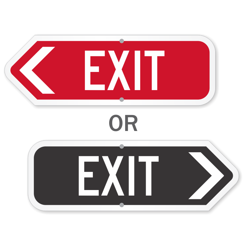 Free Printable Exit Sign With Arrow Printable Templates