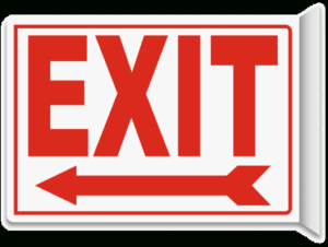 Free Printable Exit Signs With Arrow Free Printable