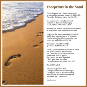 Free Printable Footprints In The Sand Poem Pdf Printable Templates