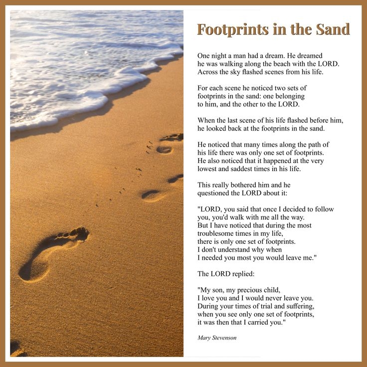Free Printable Footprints In The Sand Poem Pdf Printable Templates