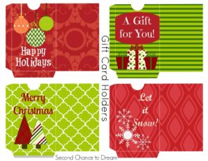 Free Printable Gift Card Holder Templates