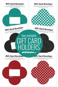 Free Printable Gift Card Holders Picklebums