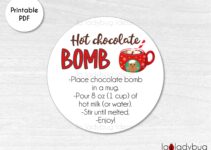 Free Printable Hot Chocolate Bomb Tags