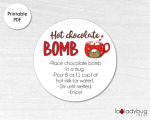 Free Printable Hot Chocolate Bomb Tags