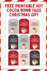 Free Printable Hot Cocoa Bomb Tags Christmas Gift A Sparkle Of Genius