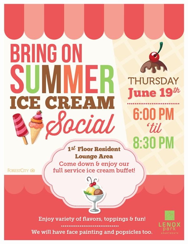 Free Printable Ice Cream Social Flyer