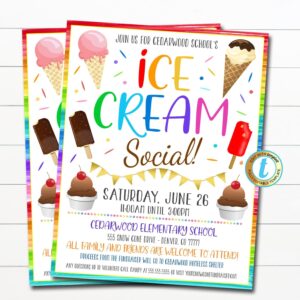 Free Printable Ice Cream Social Flyer Printable Templates Free
