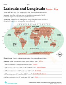 Free Printable Latitude And Longitude Worksheets Alanna Leontyne