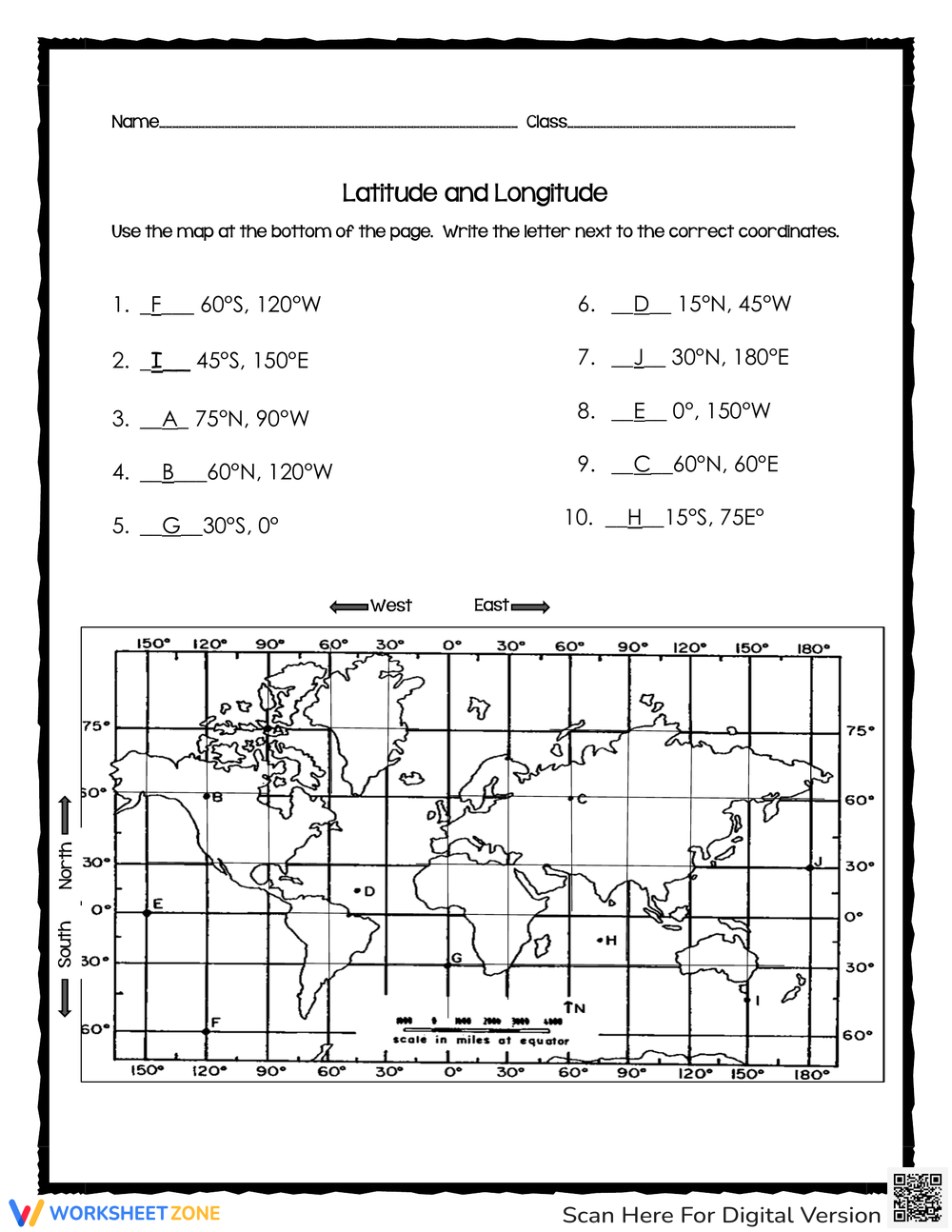 Free Printable Latitude And Longitude Worksheets Alanna Leontyne