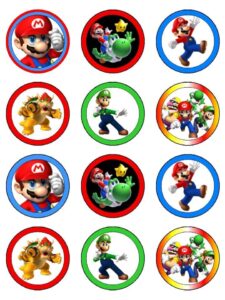 Free Printable Mario Bros Cupcake Toppers Printable Word Searches