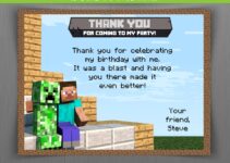 Free Printable Minecraft Thank You Cards