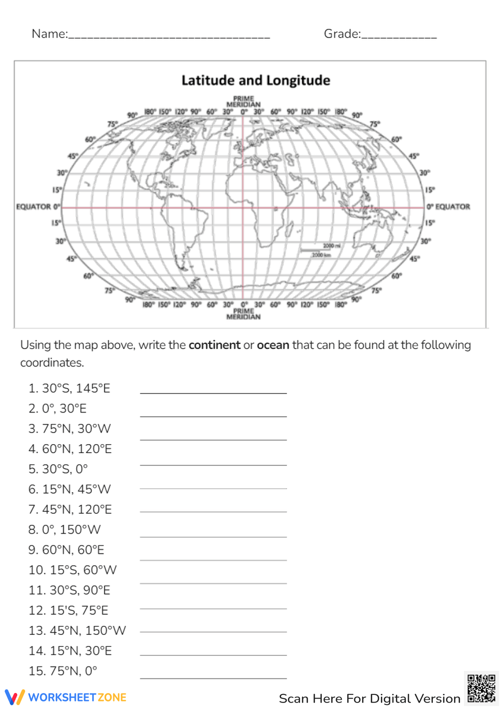 Free Printable Mini Unit Latitude And Longitude For Kids Worksheets 