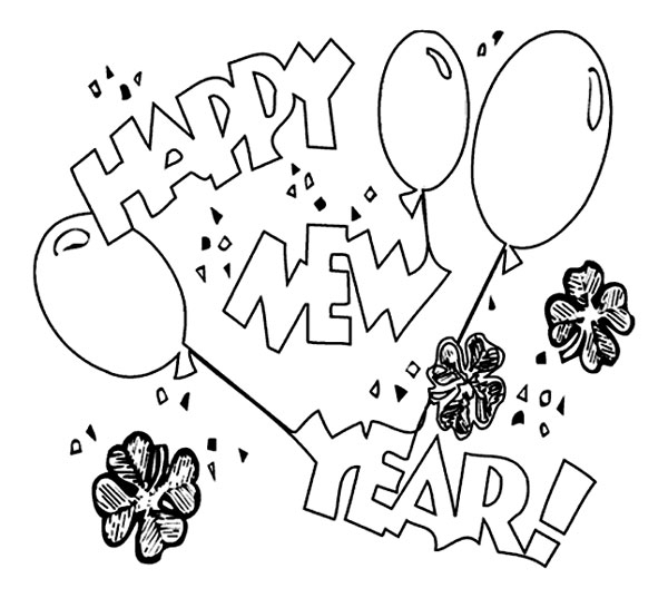 Free Printable New Years Coloring Pages For Kids