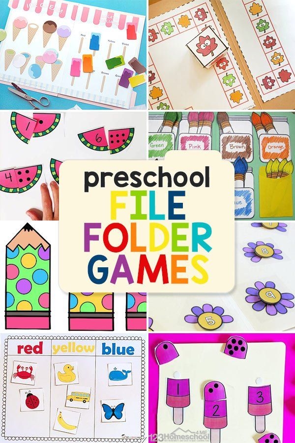 FREE Printable Preschool File Folder Games File Folder Games 
