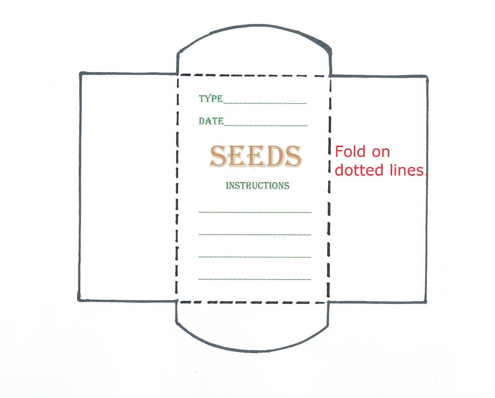 Free Printable Printable Seed Packet Template