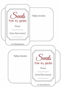Free Printable Printable Seed Packet Template