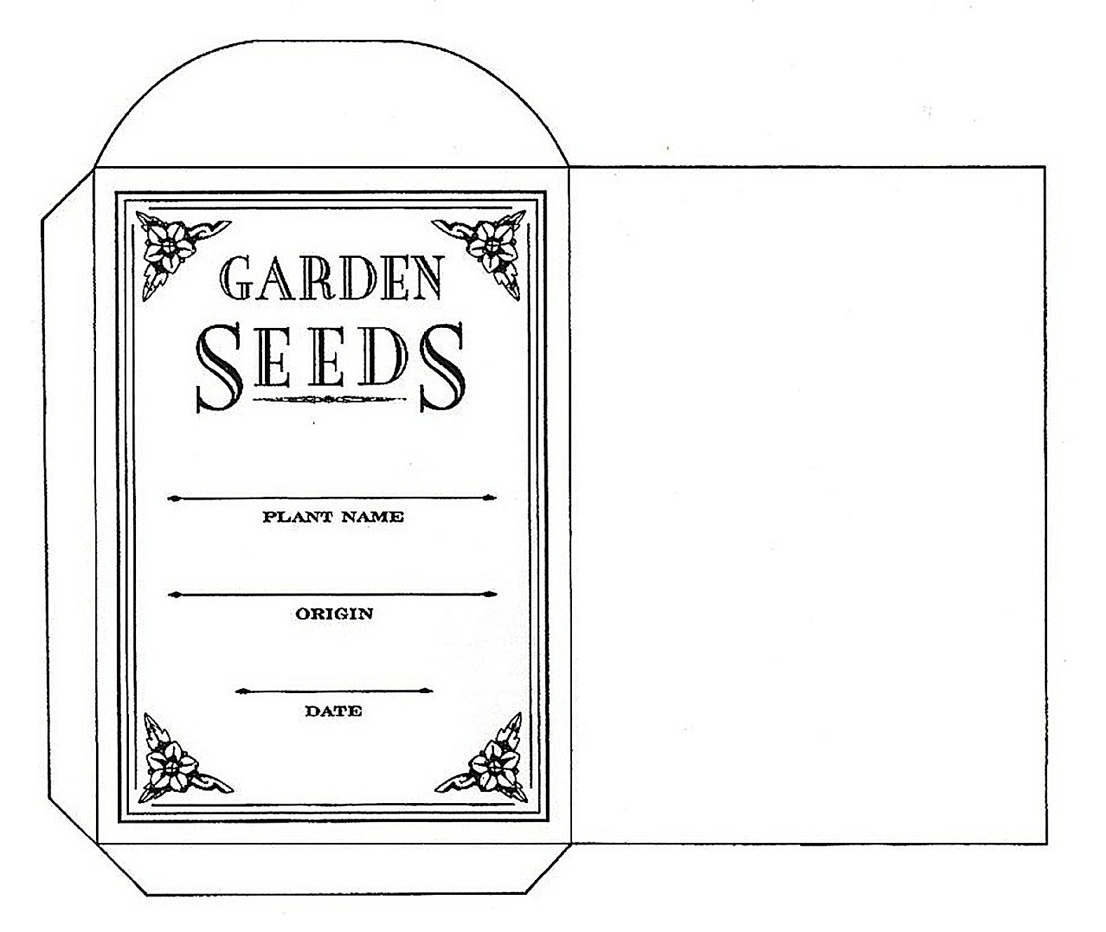 Free Printable Printable Seed Packet Template Printable Templates