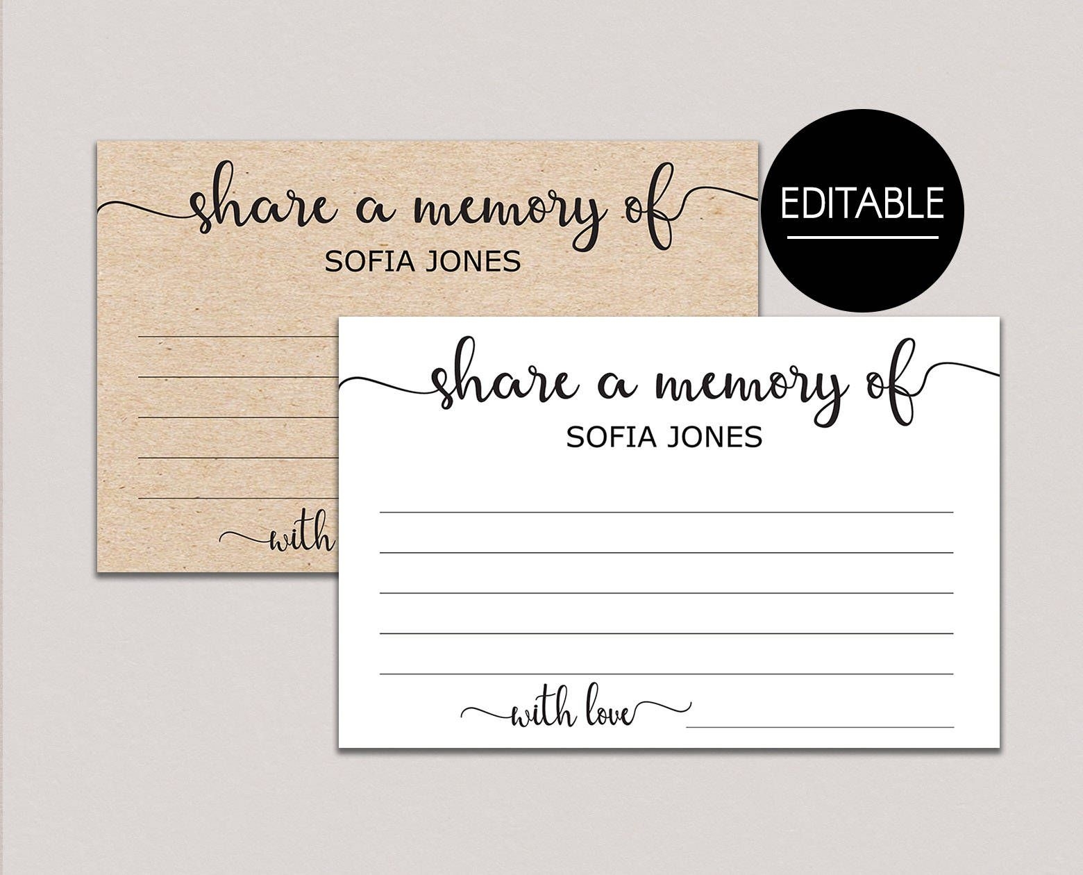 Free Printable Share A Memory Card