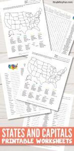 Free Printable States And Capitals Worksheets