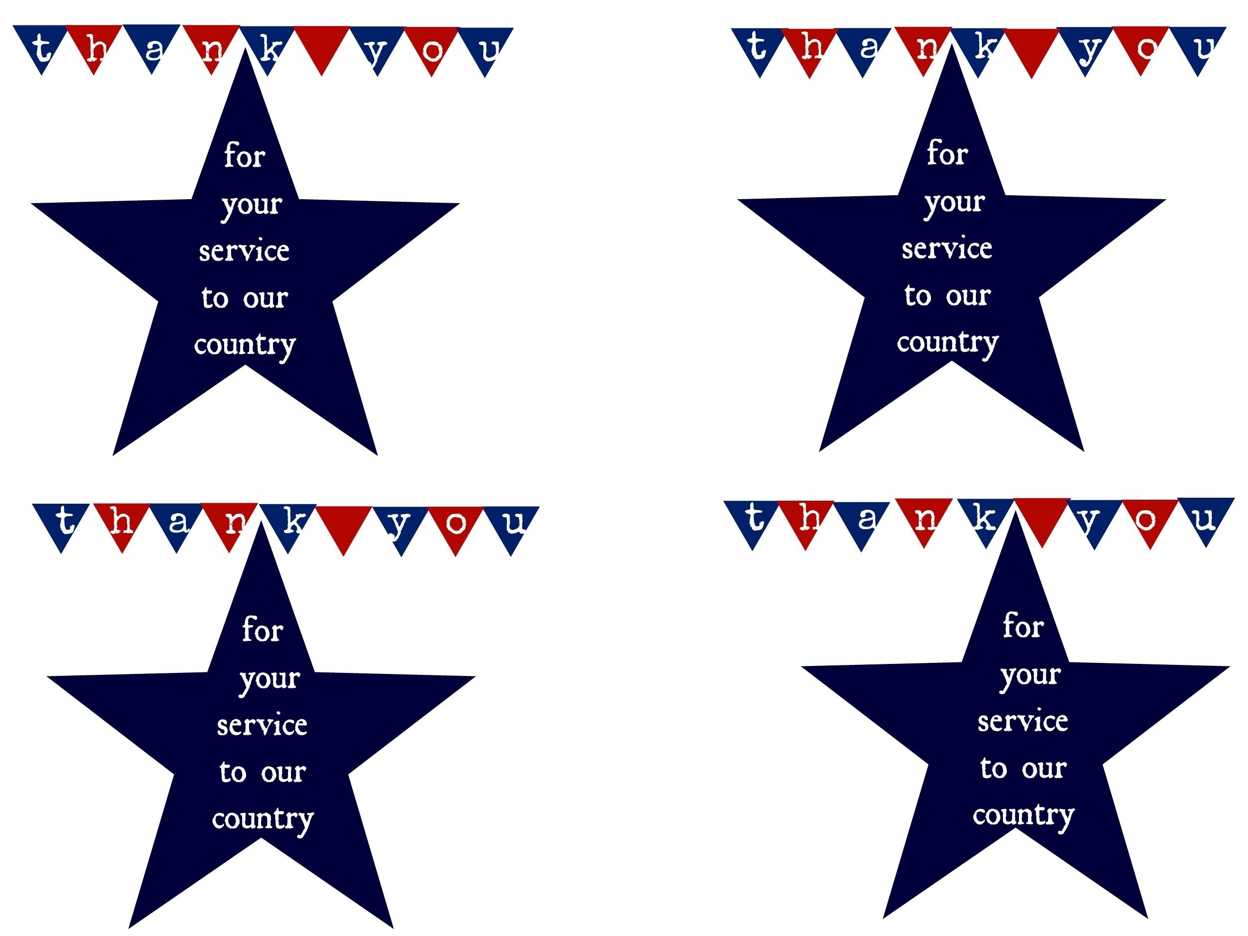 Free Printable Thank You For Your Military Service Cards Google 