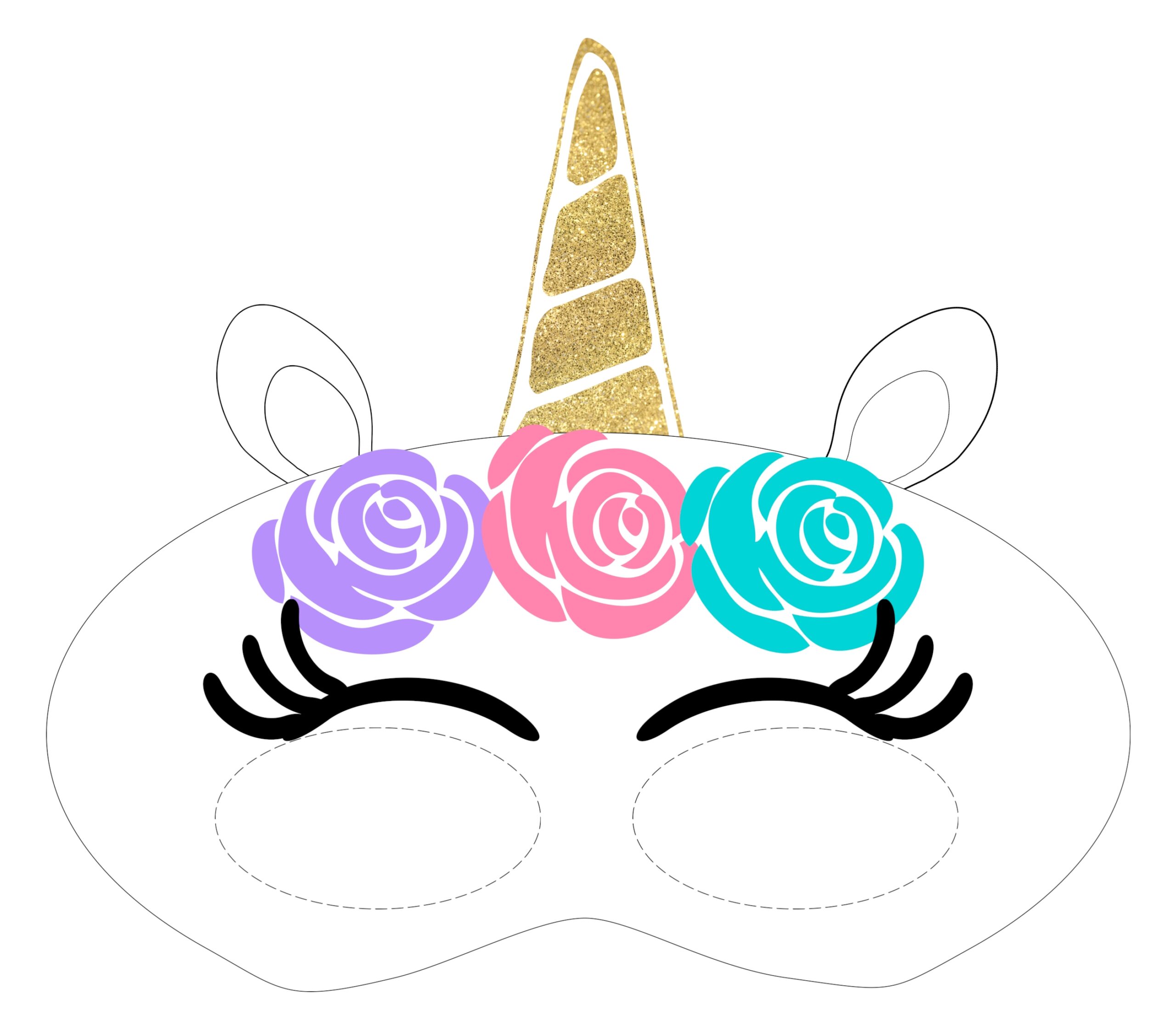 Free Printable Printable Unicorn Mask Template