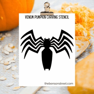 Free Printable Venom Pumpkin Carving Stencil For Halloween The Benson