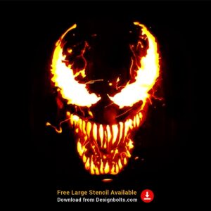 Free Printable Venom Pumpkin Carving Stencils