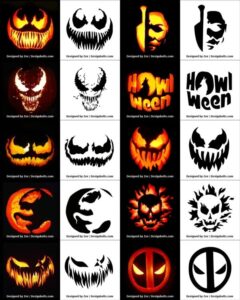 Free Printable Venom Pumpkin Carving Stencils