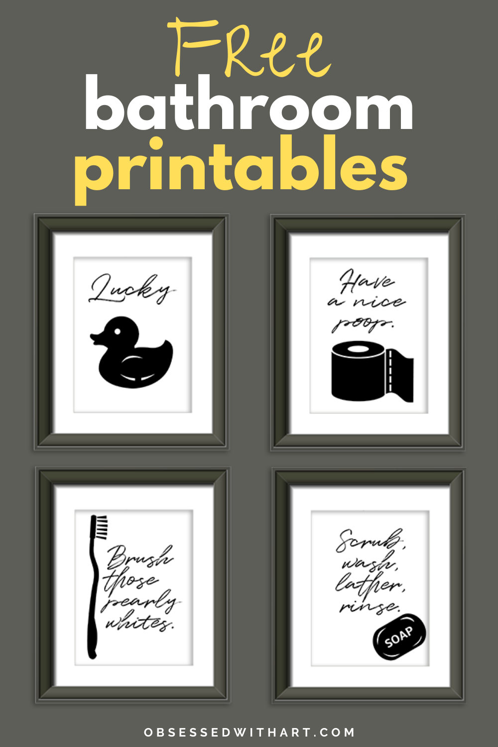 Free Printable Printable Bathroom Wall Art