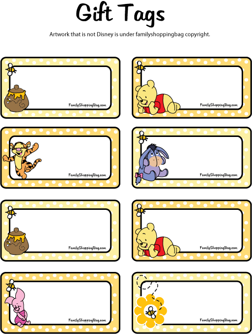Free Printable Winnie The Pooh Tags Printable Templates