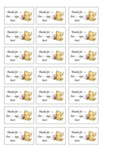 Free Printable Winnie The Pooh Thank You Tags