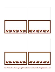 Free Printables Thanksgiving Place Cards Home Cooking Memories