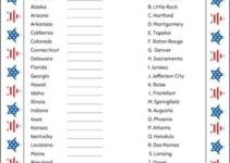 States And Capitals Free Printable Worksheets
