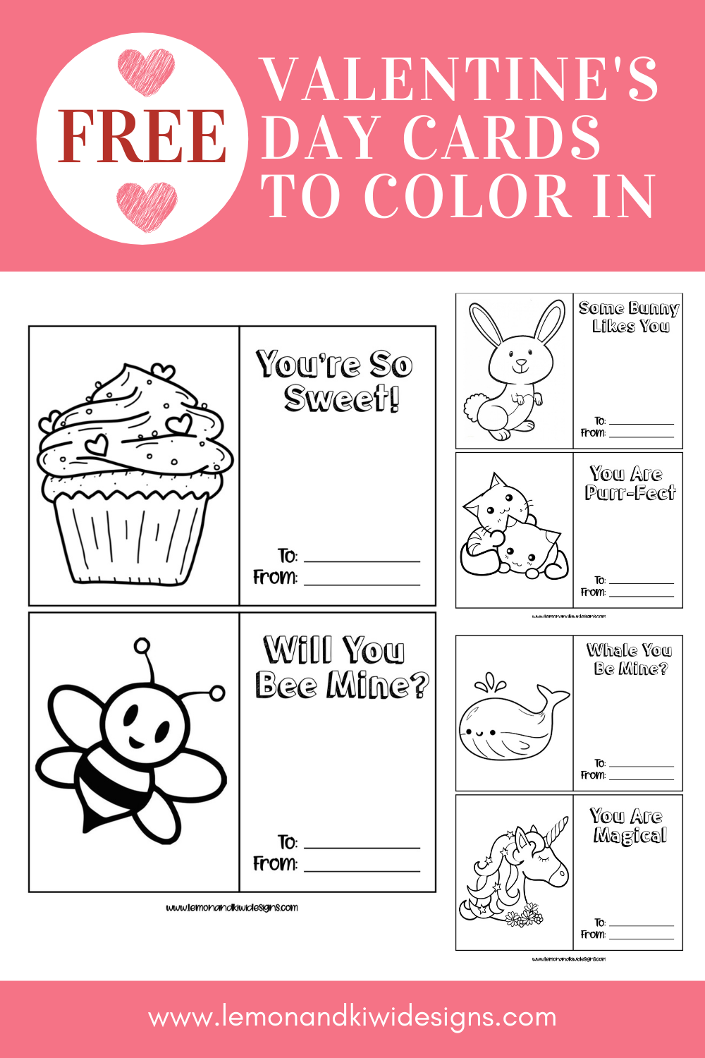 Free Valentine s Day Cards To Color In Printable Valentine s Coloring 