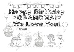 Grandma Birthday Coloring Pages