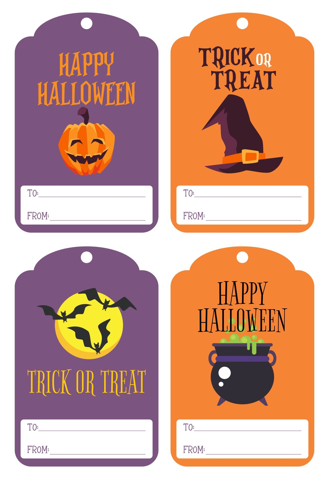 Halloween Treat Tags Free 15 Free PDF Printables Printablee