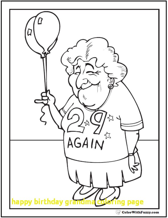 Happy Birthday Grandma Coloring Pages At GetColorings Free 