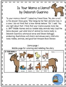 IS YOUR MAMA A LLAMA BOOK CRAFT By Fun With Books TPT
