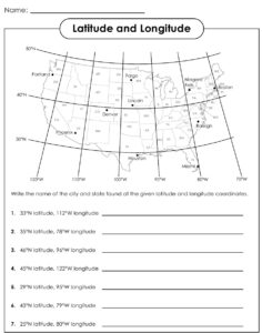 Longitude And Latitude Lesson Plans 6th Grade Free Worksheets Samples