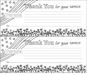 Military Thank You Cards Free Printable