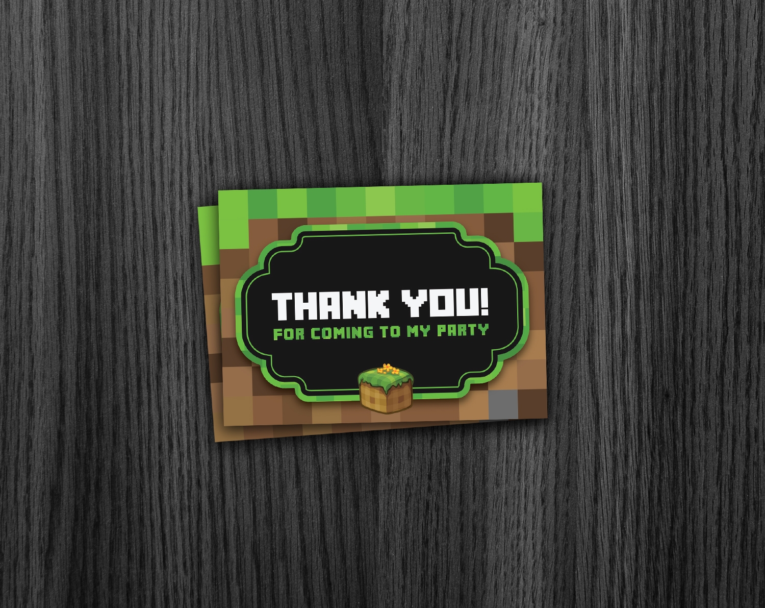 Free Printable Minecraft Thank You Cards