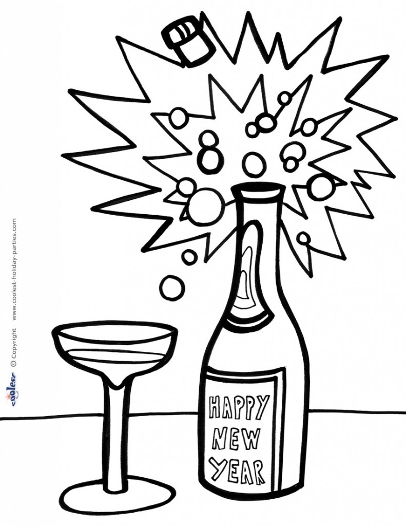 Free New Years Coloring Pages Printable