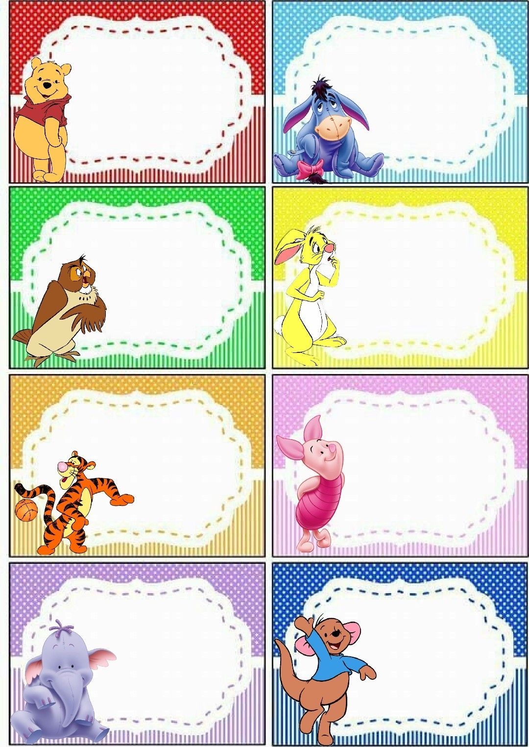 Free Printable Winnie The Pooh Tags