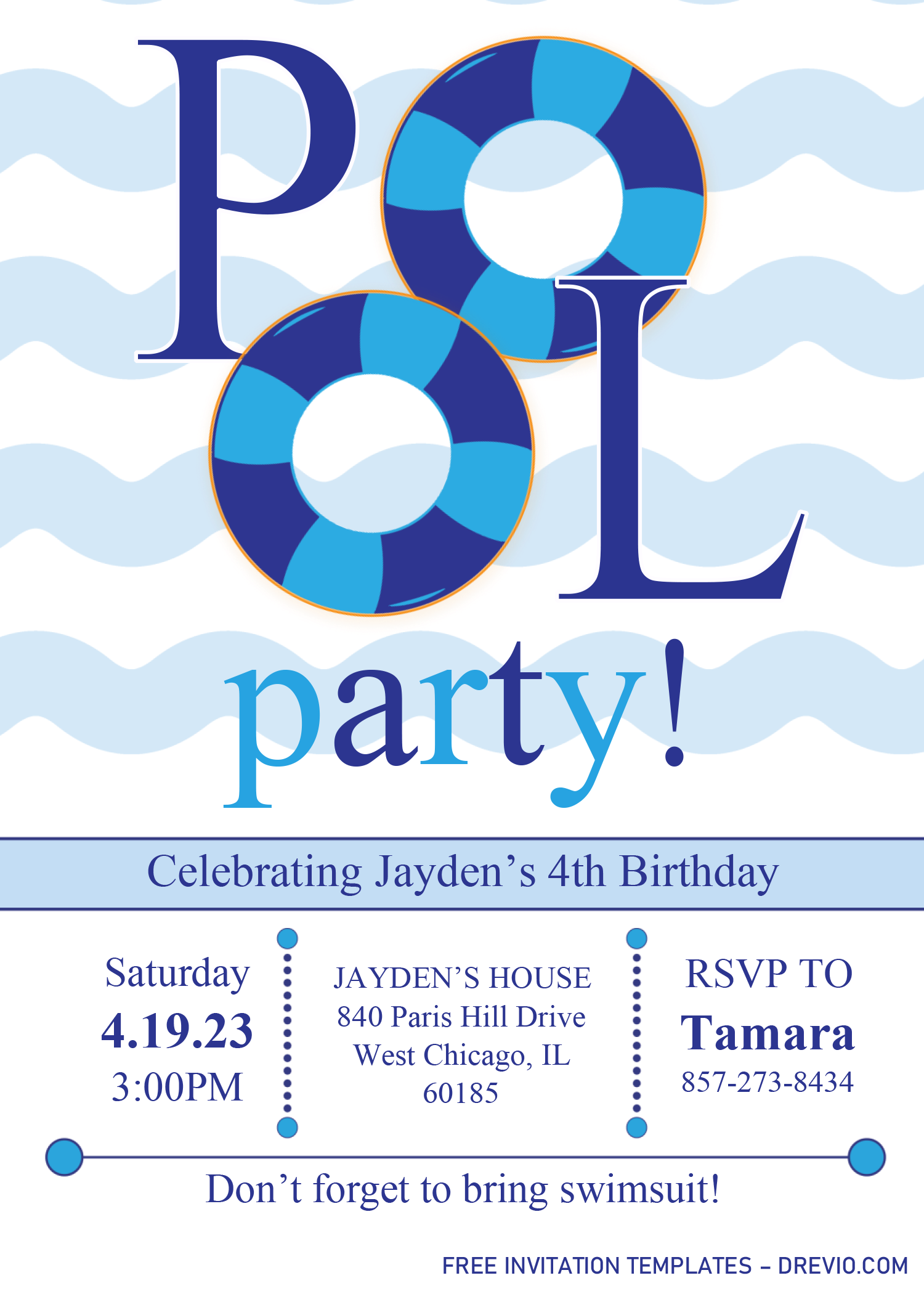 Pool Party Invitation Templates Editable Docx Download Hundreds 