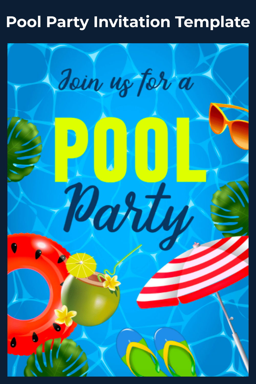 Printable Birthday Invitations Pool Party