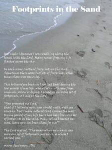 Printable Footprints In The Sand Poem