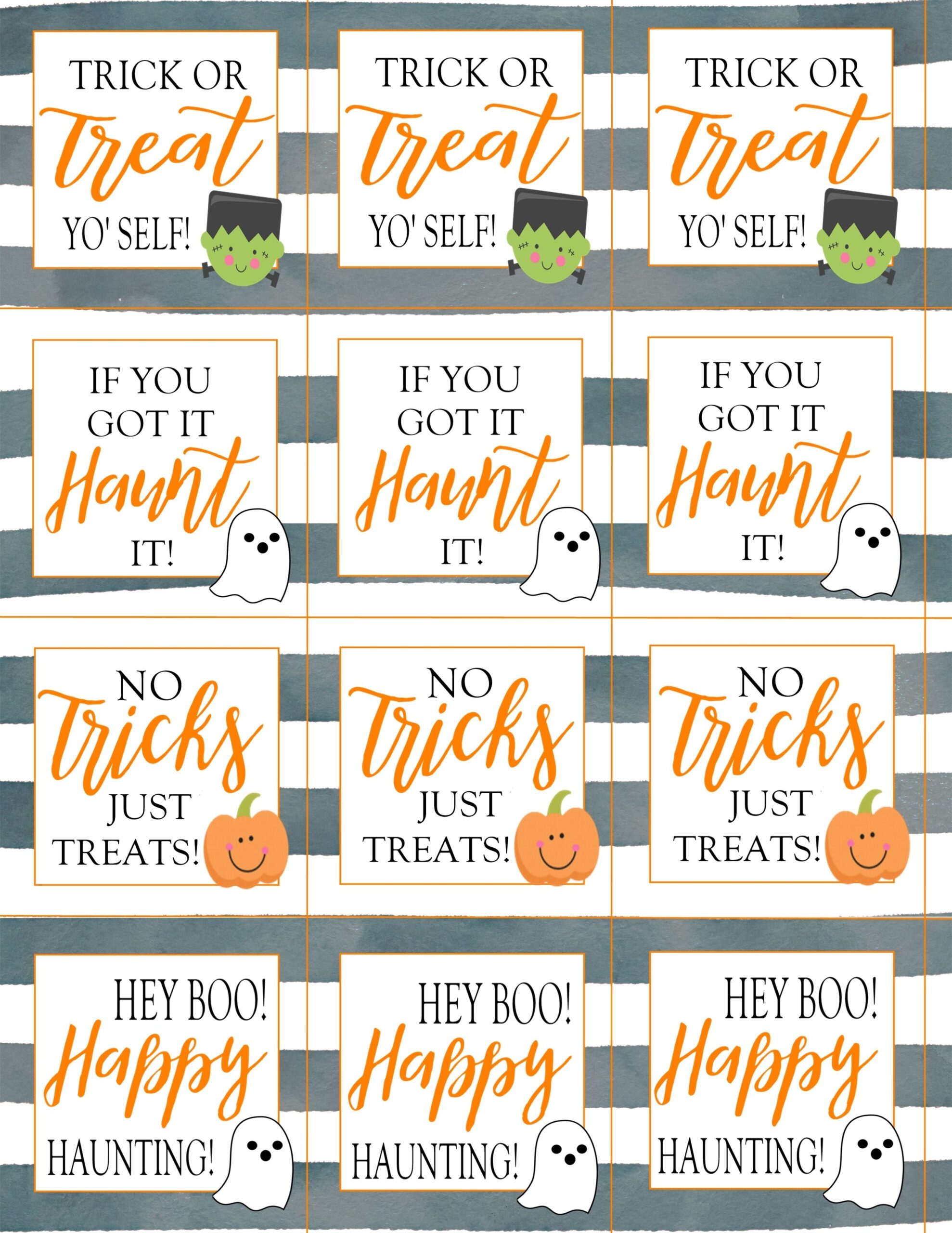 Printable Halloween Tags For Goodie Bags