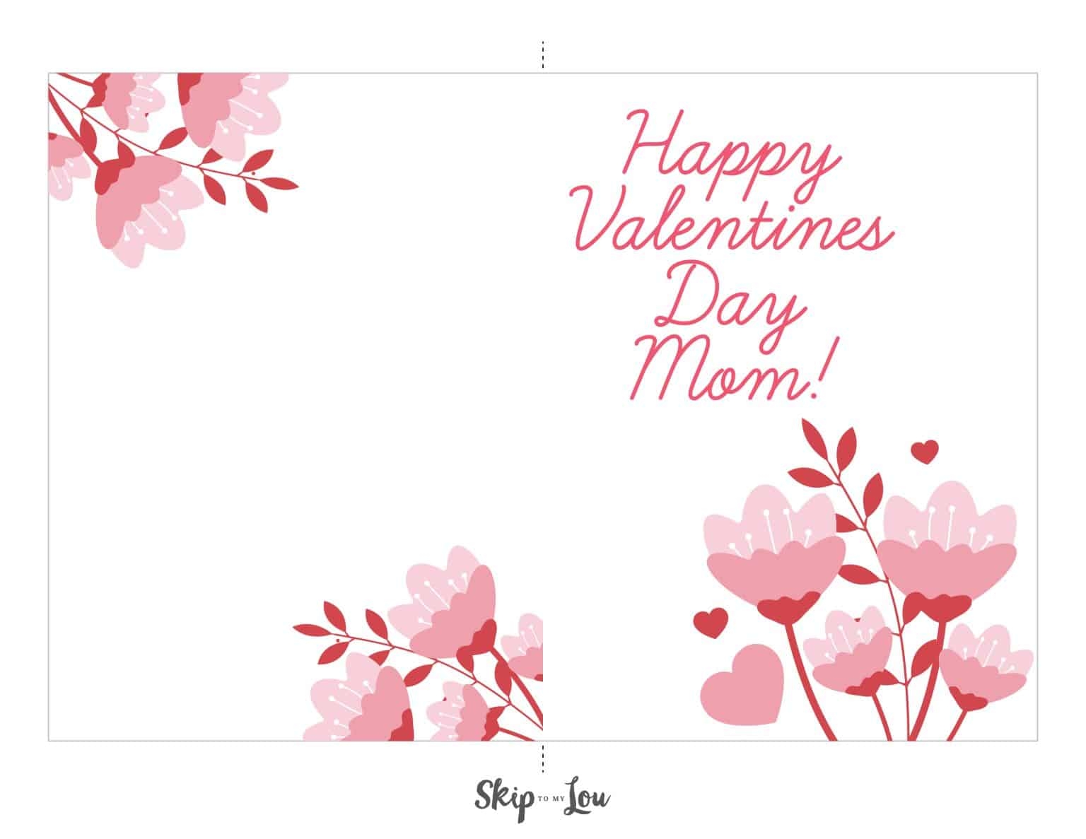 Printable Happy Valentine 39 s Day Mom Card And Stickers Skip To My Lou