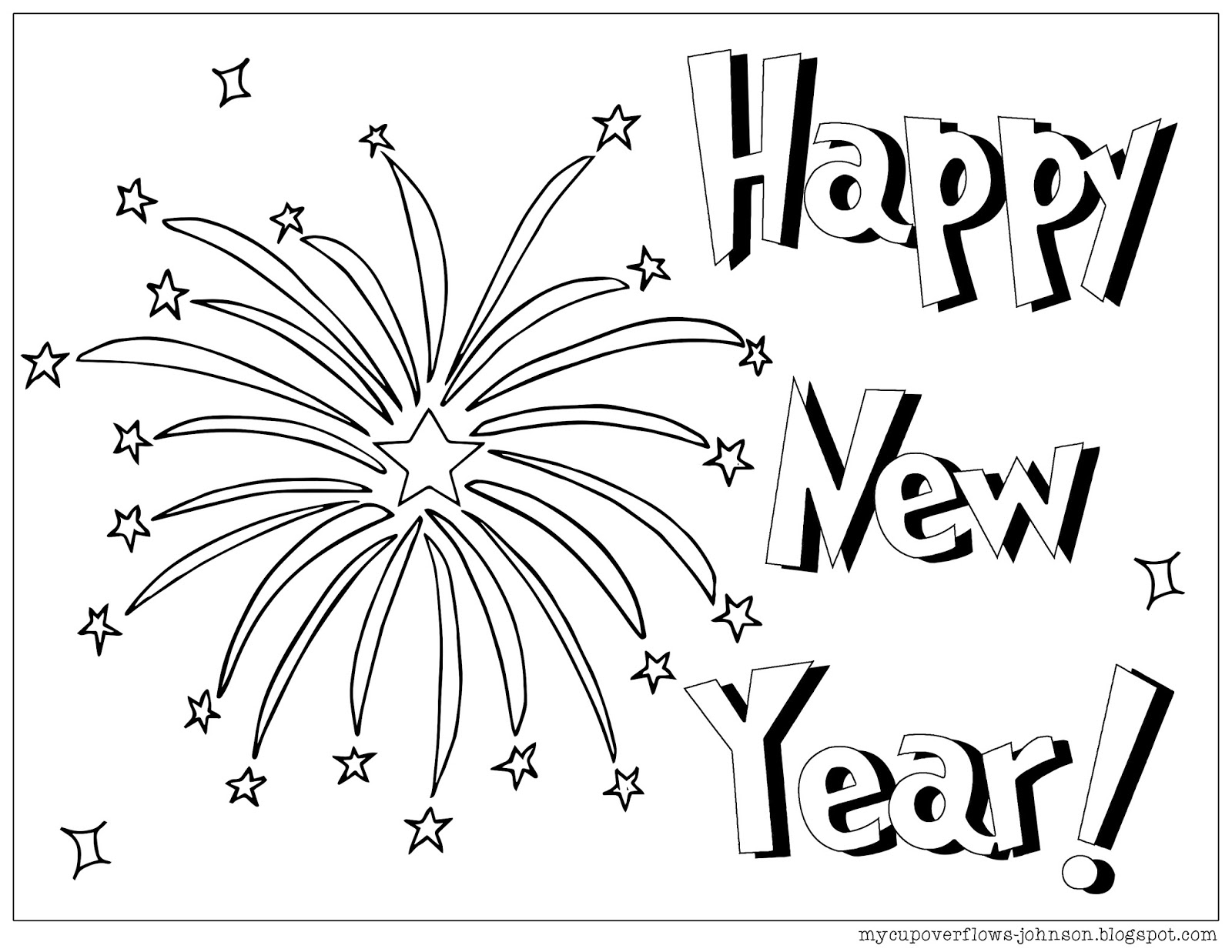 Printable New Years Coloring Pages