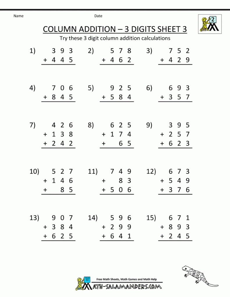 Printable Second Grade Math Worksheets NewFreePrintable